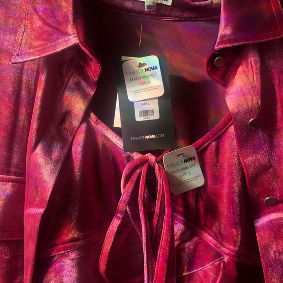 3 piece velvet jogger set - Picture 3 of 4